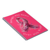 Strength with Grace – Breast Cancer Awareness  Notitieboek (Rechterzijde)
