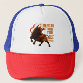 STRENGTH WITHIN YOU KEEP PUSHING FORWARD TRUCKER PET (Voorkant)