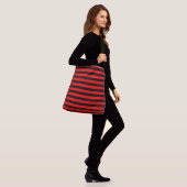 strepe crossbody tas (Op model)