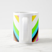 strepe grote koffiekop (Achterkant)