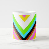 strepe grote koffiekop (Voorkant)