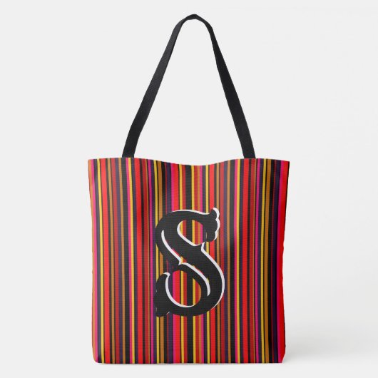 strepe tote bag (Achterkant)