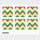 strepe vierkante sticker (Vel)