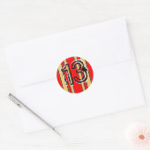 Strepen 13 ronde sticker (Envelop)