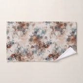 Strepen Abstract Blauw Crème Bruin Bad Handdoek (Handdoek)
