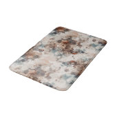Strepen Abstract Blauw Crème Bruin Badmat (Gekanteld)