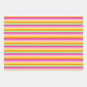 Strepen Abstract Kleurrijke Bloemen Vibrant Gift Inpakpapier Vel (Voorkant 2)