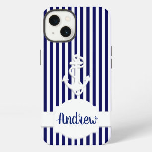 Strepen & Anker Monogram Aanpasbaar iPhone 13 Hoesje