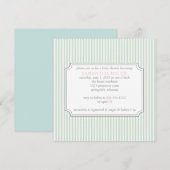 {strepen} baby shower uitnodiging (Voorkant / Achterkant)