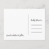 Strepen & banner Opslaan van de datum Briefkaart (Achterkant)