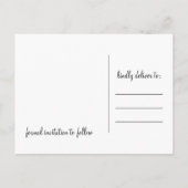 Strepen & banner Opslaan van de datum Briefkaart (Achterkant)