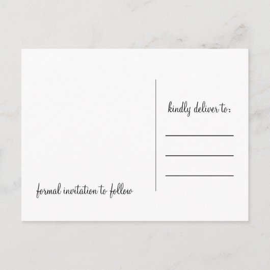 Strepen & banner Opslaan van de datum Briefkaart (Achterkant)