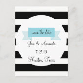 Strepen & banner Opslaan van de datum Briefkaart (Voorkant)