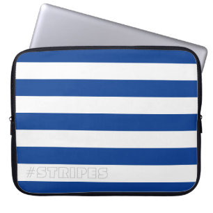 STREPEN Blauw op elke kleur Laptop Sleeve