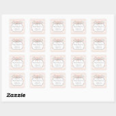 Strepen Bloemen Baby shower Favor Stickers (Vel)