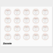  Strepen Bloemen Baby shower Favor Stickers (Vel)