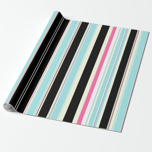 Strepen Cadeaupapier (Uitgerold)