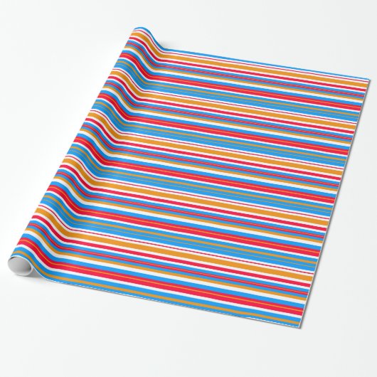 Strepen Cadeaupapier (Uitgerold)