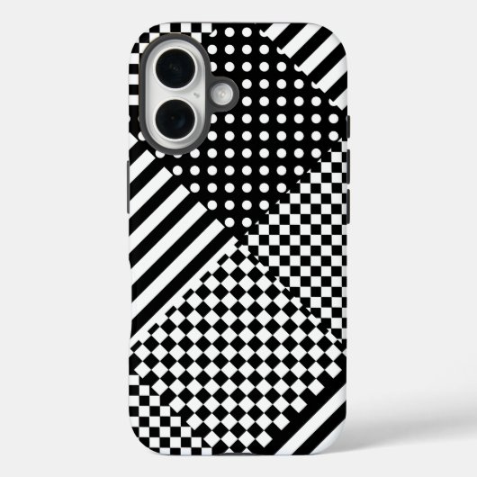 Strepen Controleer Harlequin Polka Dots Gemengd on Case-Mate iPhone Case (Achterkant)