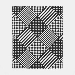 Strepen Controleer Harlequin Polka Dots Gemengd on Fleece Deken