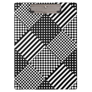 Strepen Controleer Harlequin Polka Dots Gemengd on Klembord