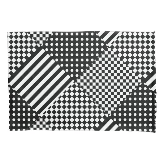 Strepen Controleer Harlequin Polka Dots Gemengd on Kussensloop (Voorkant)