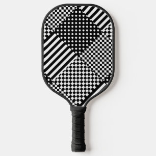 Strepen Controleer Harlequin Polka Dots Gemengd on Pickleball Paddle