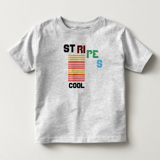 Strepen Cool Peuter T-Shirt Grijs (Voorkant)