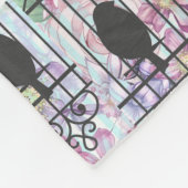  strepen Eiffeltoren collage florale Fleece Deken (Hoek)