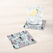  strepen Eiffeltoren collage florale Kartonnen Onderzetters (Insitu)