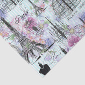  strepen Eiffeltoren collage florale Tissuepapier (Detail)