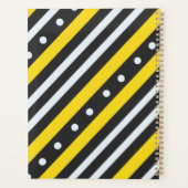 Strepen en bellen geel zwart planner (Achterkant)