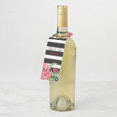 Strepen en bloemen flessenhanger (Schuin)