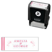 Strepen en bloemen  zelfinktende stempel (In situ)