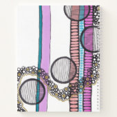  strepen en cirkels doedelen, gepersonaliseerd notitieboek (Achterkant)