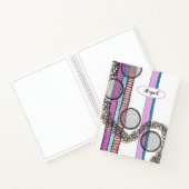  strepen en cirkels doedelen, gepersonaliseerd notitieboek (Binnen)