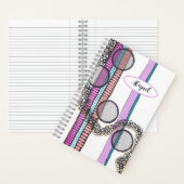  strepen en cirkels doedelen, gepersonaliseerd notitieboek (Binnen)