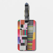 strepen en curven collage bagagelabel (Achterkant verticaal)
