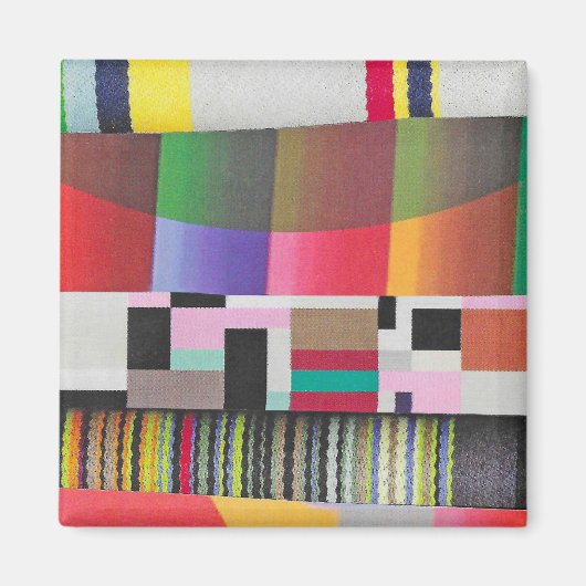strepen en curven collage magneet (Voorkant)