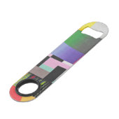 strepen en curven collage speed flessenopener (Voorkant Gekanteld)
