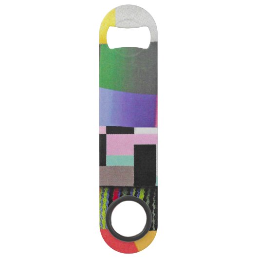 strepen en curven collage speed flessenopener (Voorkant)