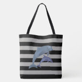 Strepen en Dolfijnen Tote Bag (Achterkant)
