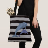 Strepen en Dolfijnen Tote Bag (Dichtbij)