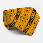 Strepen en geometrische vormen geel zwart stropdas (Opgerold)