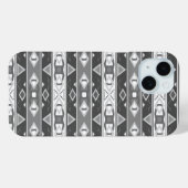 Strepen en geometrische vormen grijs wit Case-Mate iPhone case (Achterkant (horizontaal))