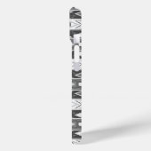 Strepen en geometrische vormen grijs wit Case-Mate iPhone case (Achterkant / Links)