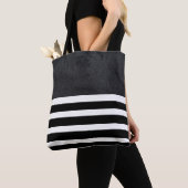 Strepen en Glitter Tote Bag (Dichtbij)