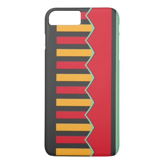 Strepen en golven in retro kleuren Case-Mate iPhone case (Achterkant)