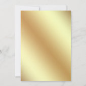 Strepen en gouden bloemen bruiloft kaart (Achterkant)