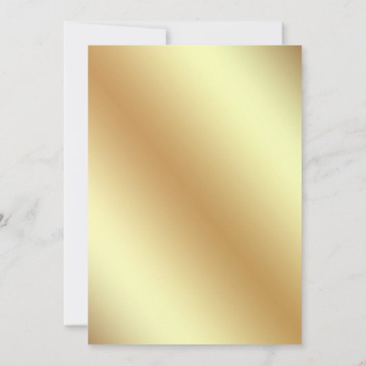 Strepen en gouden bloemen bruiloft kaart (Achterkant)